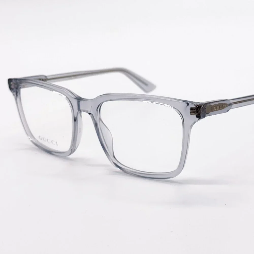 NEW GUCCI GG1120O 005 MEN TRANSPARENT LIGHT BLUE EYEGLASSES GUCCI